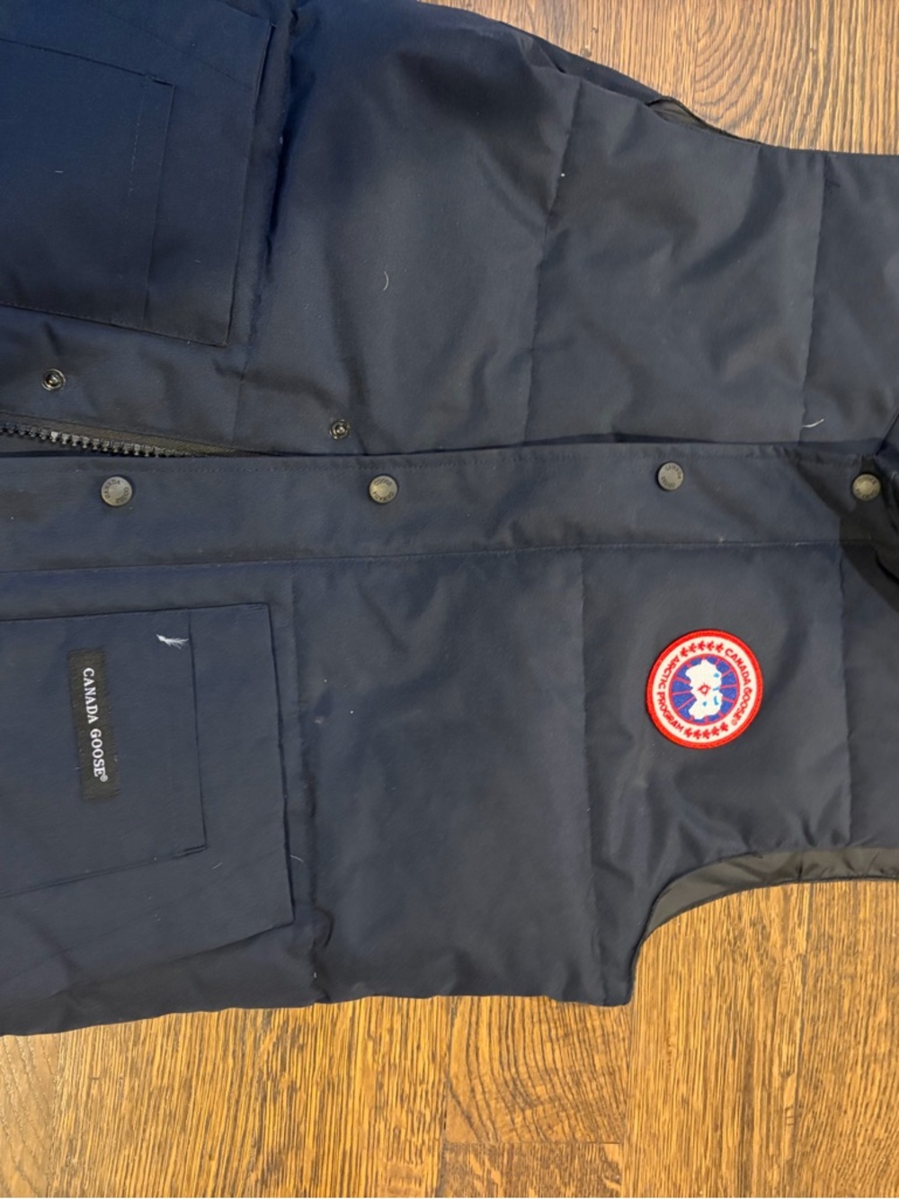 Canada Goose Men's Dark Navy Padded Vest with Logo Patch